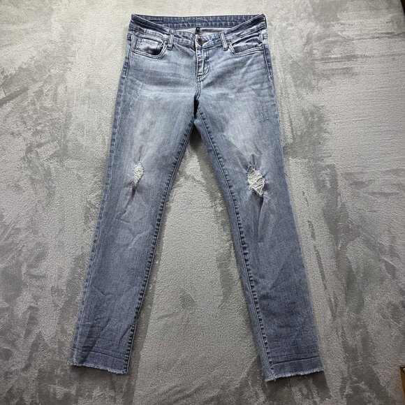 Kut From The Kloth Jeans Womens Size 4 Light Fade Catherine Boyfriend Distressed - Picture 1 of 11